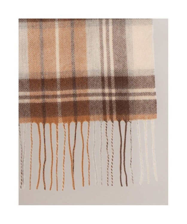 UNBILLION カシュネ cache nez / ウールチェックストール キャメル