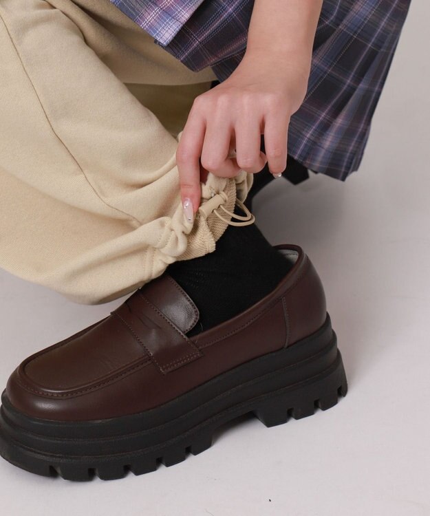 WEGO 【SCHOOLITEM/ウエストゴム】イージーストレートスウェットパンツ ベージュ