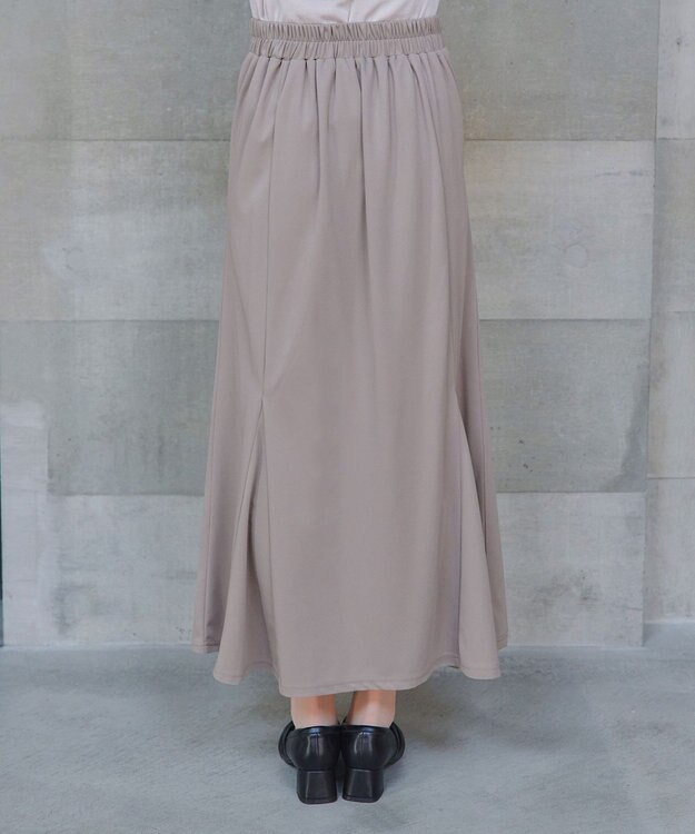 Tiaclasse 【洗える】カットツイルマーメイドスカート グレージュ