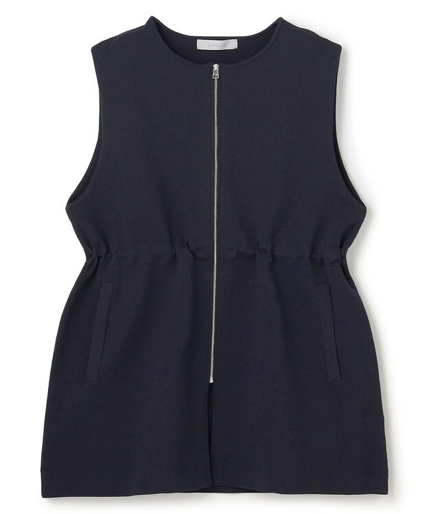 UNFILO 【セレモニー】BEAUTY FORM KNIT ZIPジレ ネイビー