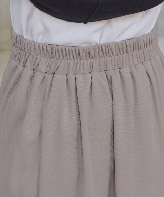 Tiaclasse 【洗える】カットツイルマーメイドスカート グレージュ