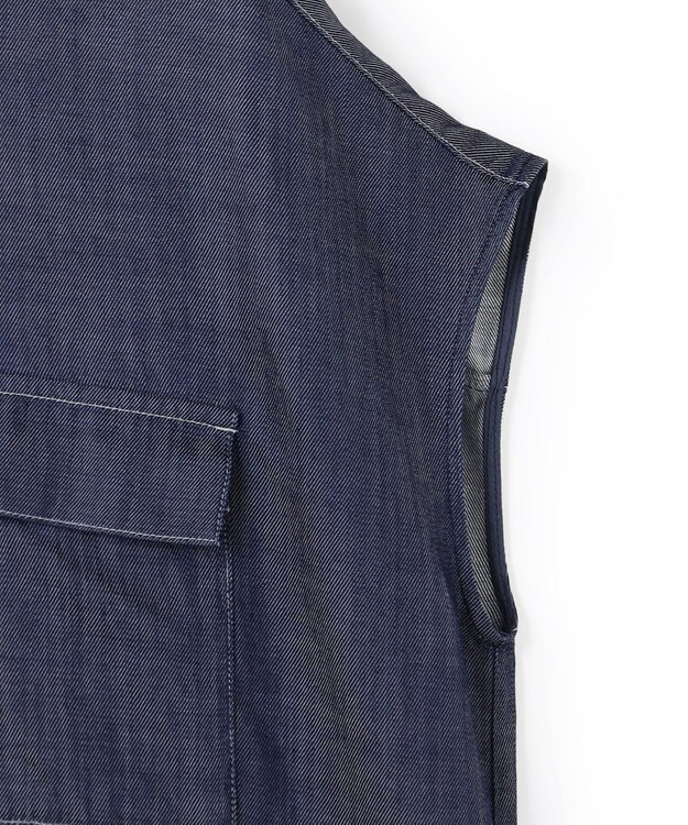 ICB L 【先行予約】ライトリヨセルデニム フレンチスリーブブラウス インディゴ