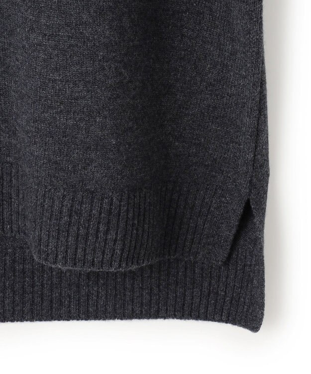 23区 S 【洗える】ウールカシミヤ コンビカラー オフタートル ニット ライトグレー系