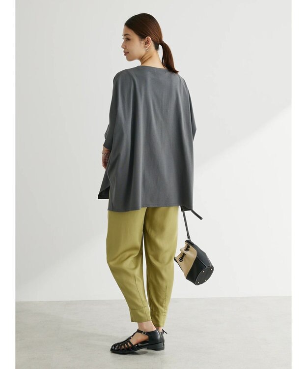 Green Parks ドルマンカット５分袖プルオーバー Gray