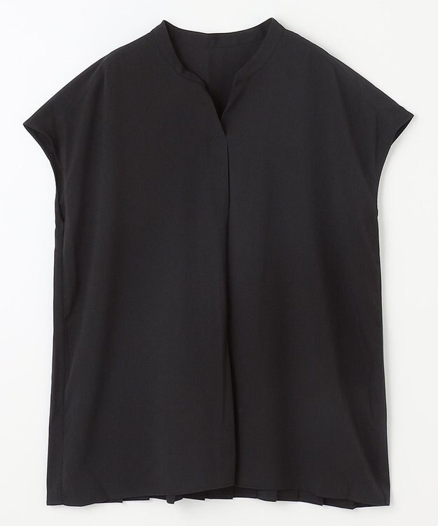 ANY 【洗濯機可】バックプリーツブラウス ブラック