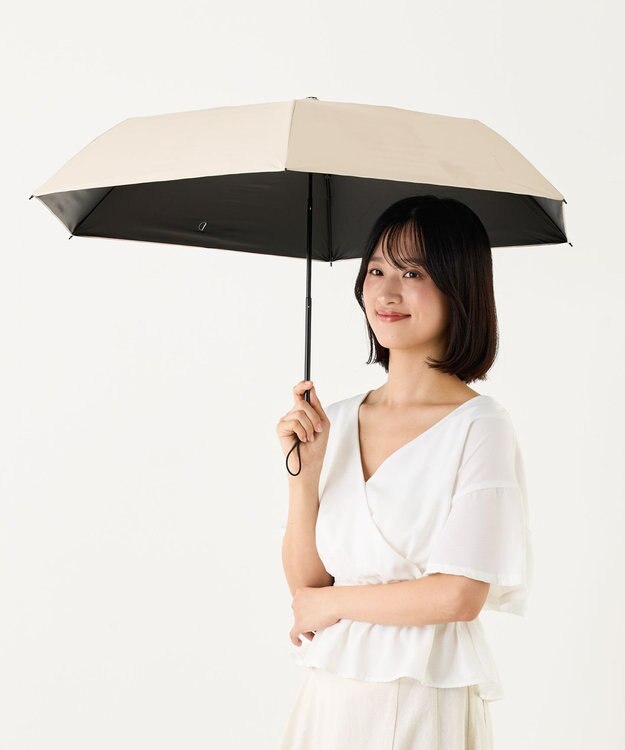 ATRENA 体感-10℃コカゲル晴雨兼用 折り畳み傘 ベージュ