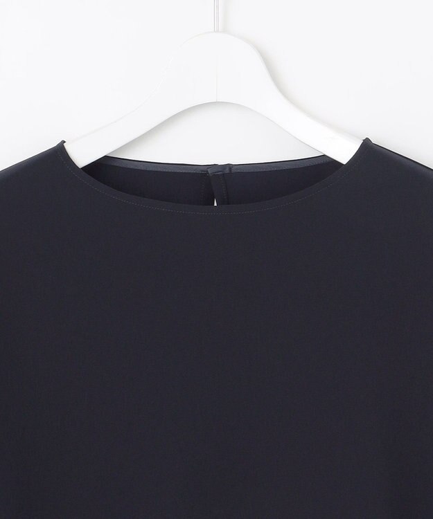 23区 【吸水速乾/UVカット/接触冷感】ストレッチジョーゼット ドルマン カットソー ネイビー系