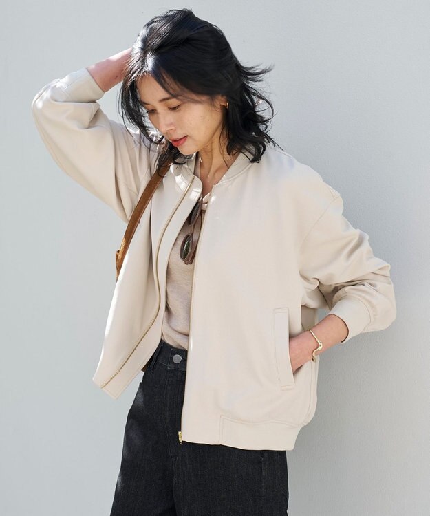 UNFILO L ラメシアー ニット ベージュ