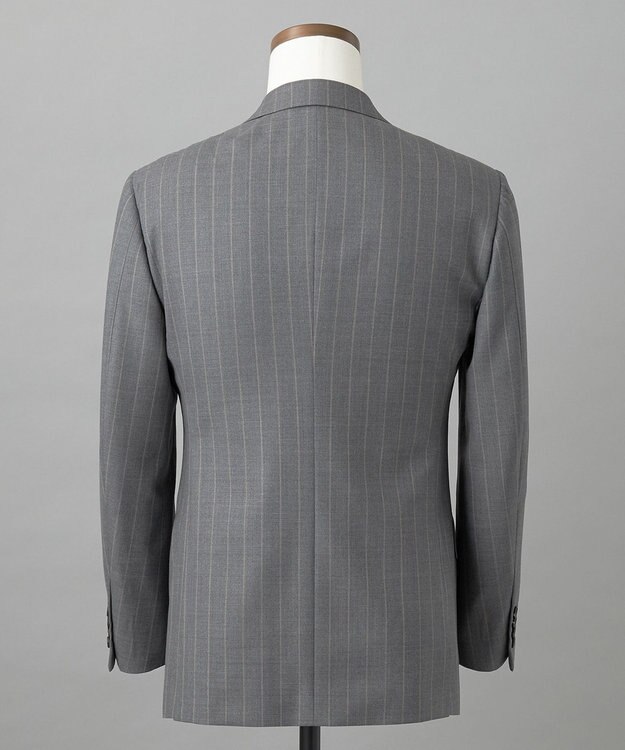 GOTAIRIKU 【CANONICO/カノニコ】 リベンジ 150's 通年スーツ（グレー×ストライプ） ライトグレー系1