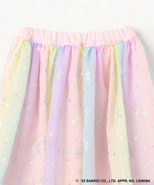 ANY KIDS 【any FAM× リトルツインスターズ 】キキ＆ララ シフォンスカート ピンク