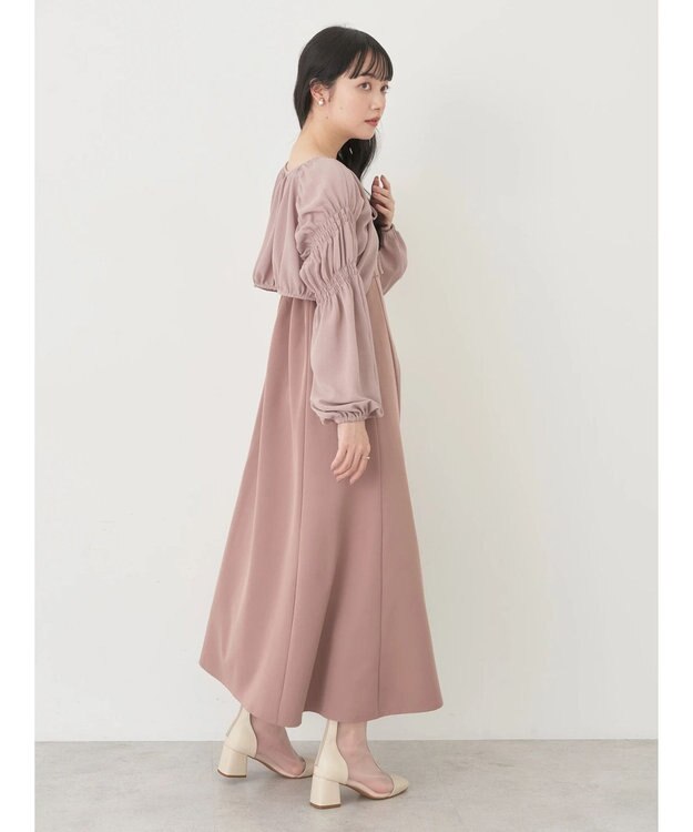 earth music&ecology ＳＥＴ２点ボレロ＋キャミワンピース Dark Pink