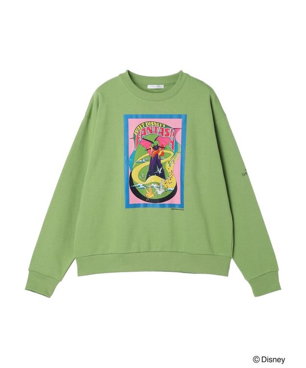 Green Parks ＦＡＮＴＡＳＩＡ／ポスタープリント裏毛プルオーバー Green