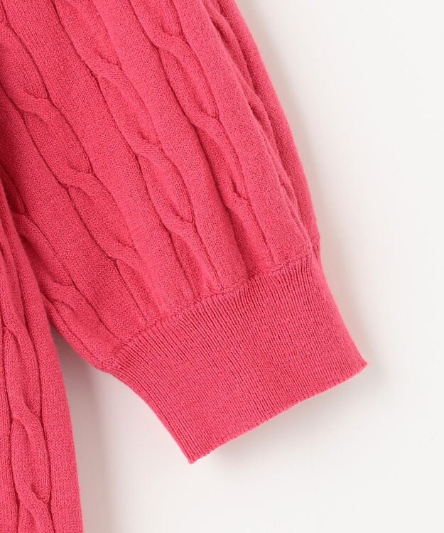 Feroux 【洗える】カラーケーブル ニット ピンク系