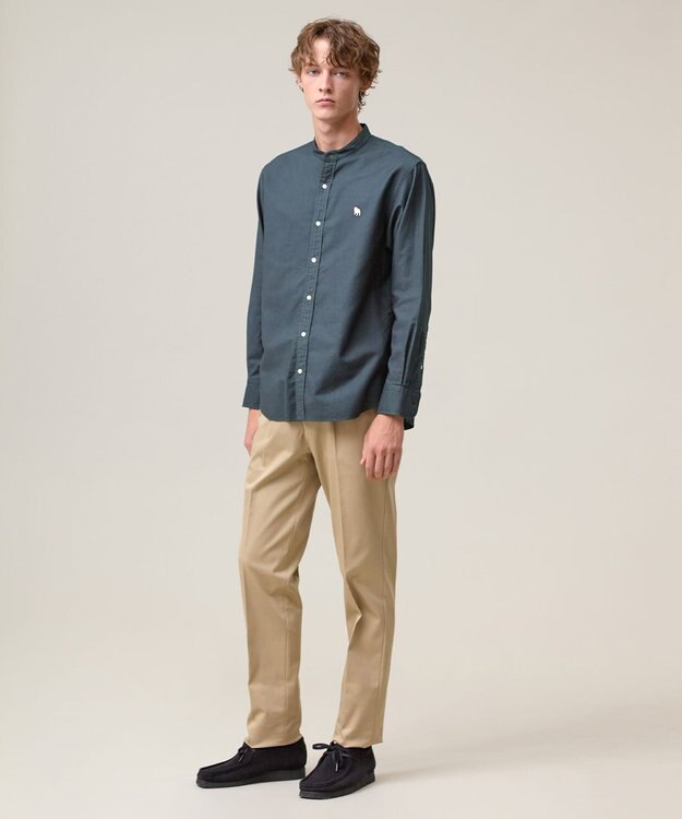 J.PRESS MEN このさりげなさが大人気【IVY COLLECTION】【UNISEX】バックブルオックスガーメントダイ シャツ ダークグリーン系