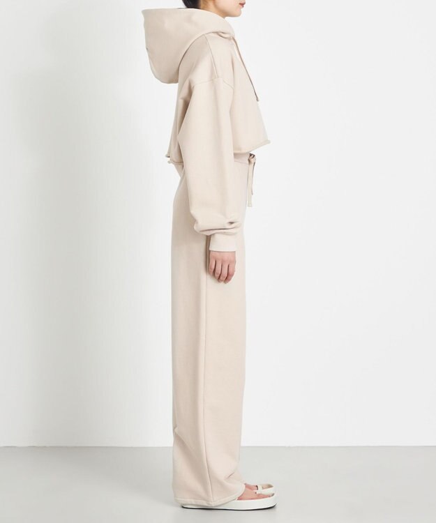 NAVE 【Nave  洗える】裏毛 クロップドパーカー アイボリー系