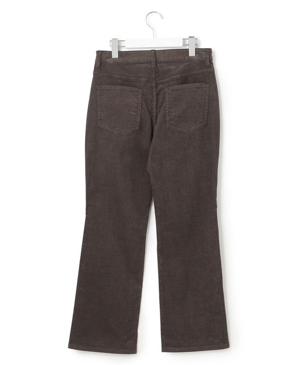 23区 【SLOW】ストレッチ コーデュロイ ストレート フレア パンツ ブラウン系