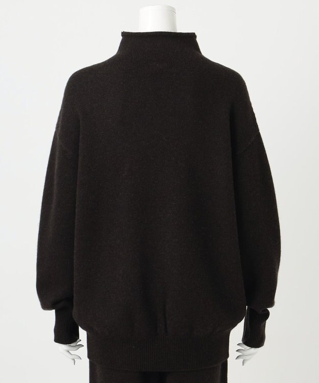 23区 【R(アール)】カシミヤブレンド ロールネックニット ダークブラウン系