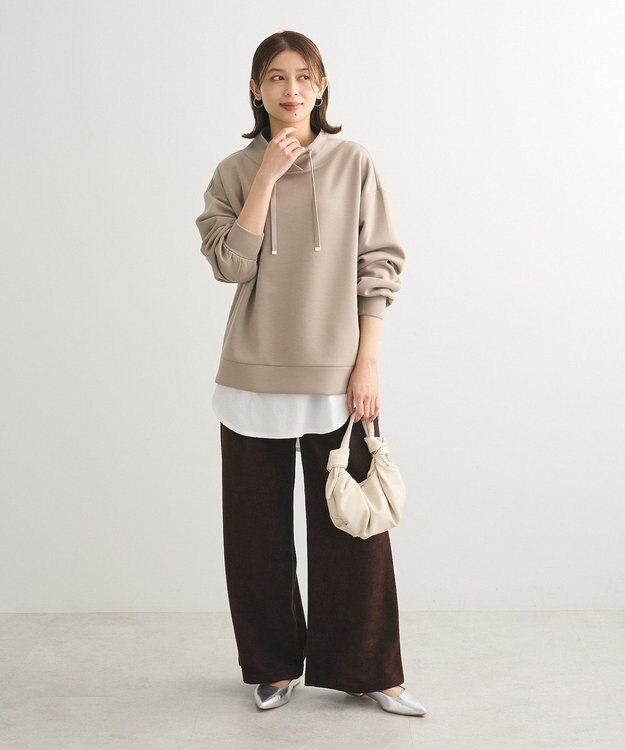 Green Parks コーデュロイワイドパンツ Off White