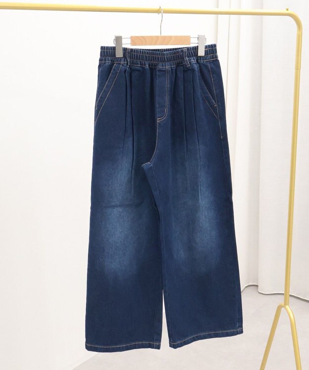 AMERICAN HOLIC ウエストタックイージーデニム Indigo