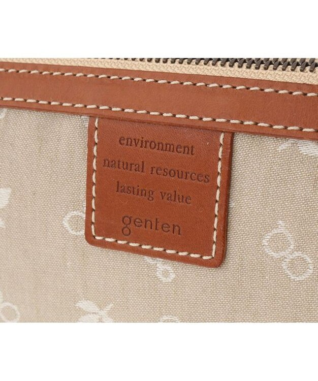 genten クロスパンチングインナースペース 2WAYポーチ チャ