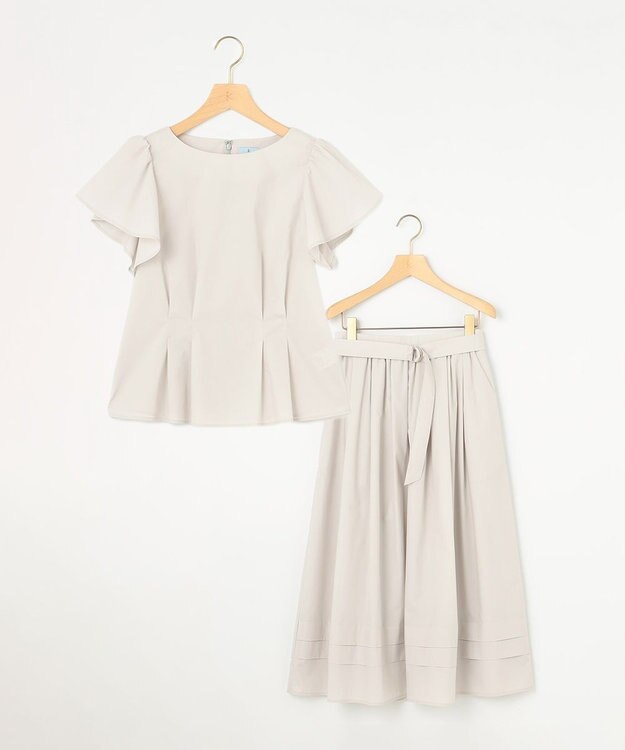 組曲 S 【WEB限定】コットンポリエステルタイプライター セットアップ ライトグレー系