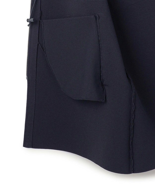 UNFILO 【セレモニー】BEAUTY FORM KNIT ZIPジレ ネイビー