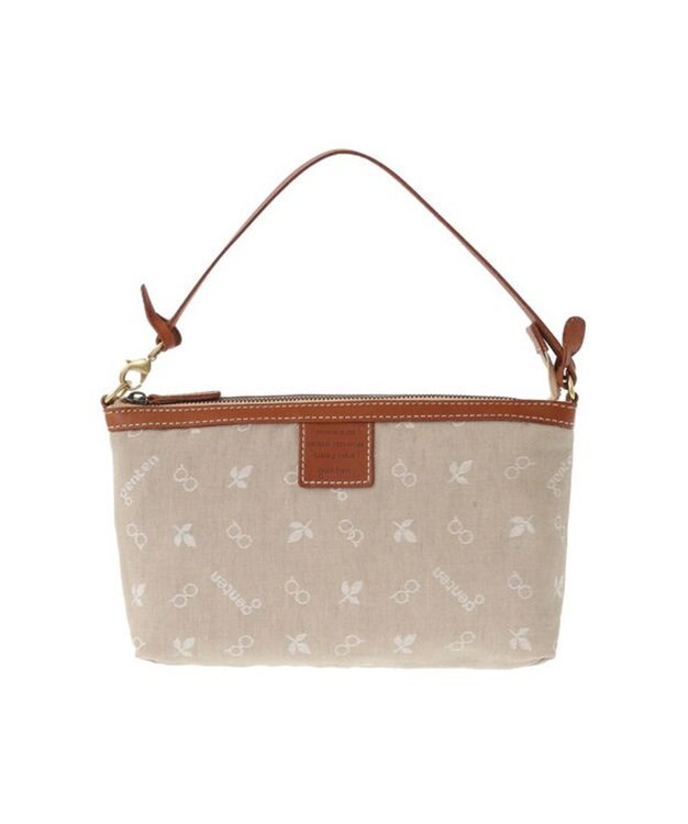 genten クロスパンチングインナースペース 2WAYポーチ チャ