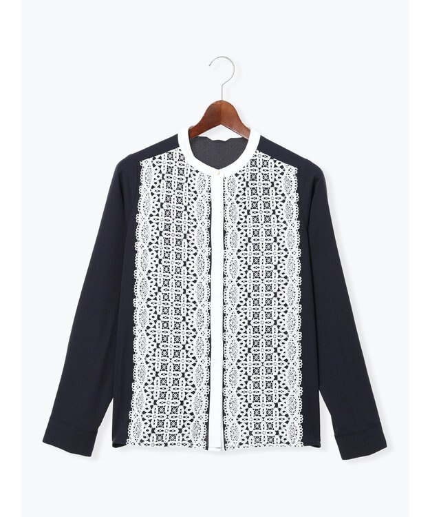 Te chichi 【WEB限定カラーあり】フロントレースブラウス オフホワイト