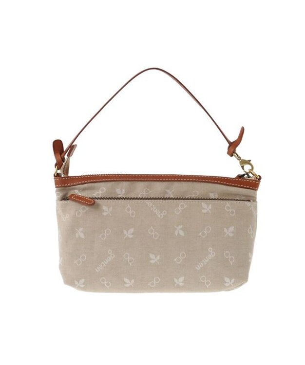 genten クロスパンチングインナースペース 2WAYポーチ チャ