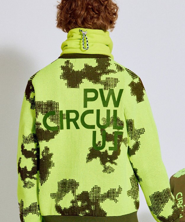 PW CIRCULUS 【MEN】Spark dot camouflage 軽量ニット ゴルフ ライトグリーン系5