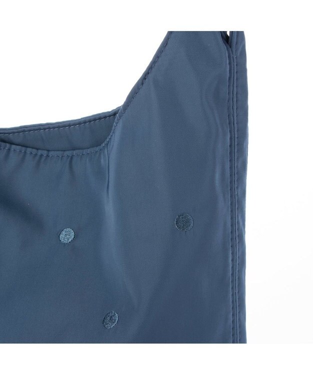 UNBILLION カシュカシュ cachecache / 三つ編みハンドルドット刺繍トート ブルー