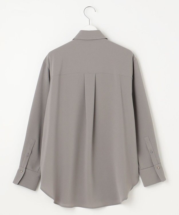 自由区 【洗える】ハイツイストシャツ ブラウス グレー