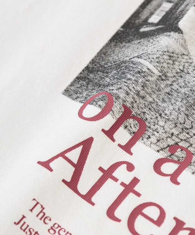 earth music&ecology 【接触冷感】アソートプリントレギュラースリットＴｅｅ Off White