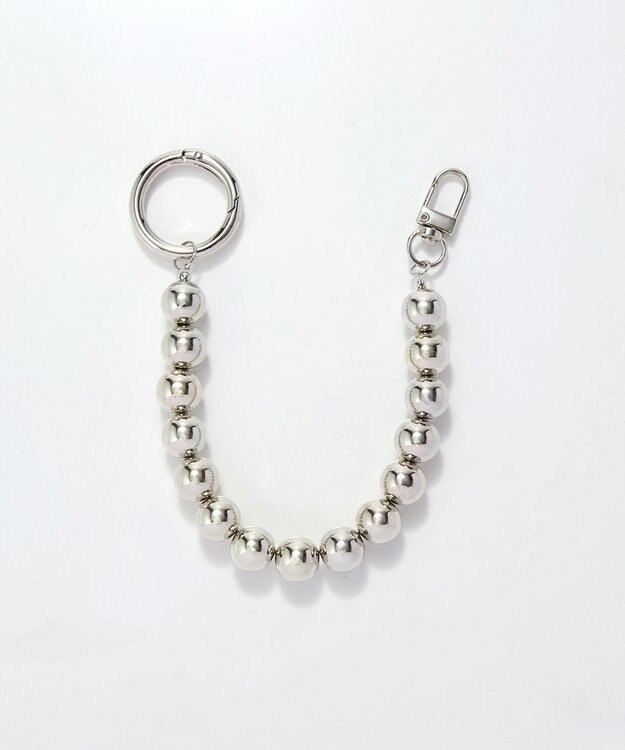 Phoebe ボリュームボールストラップチャーム　メタル シルバー