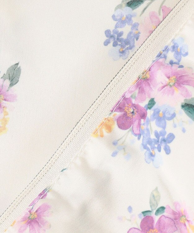 ANY KIDS フード取り外し 総柄 ブルゾン オフホワイト系花柄