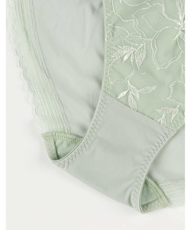 une nana cool 小さく見せるミニマイザーブラ レース ショーツ ライトオリーブ