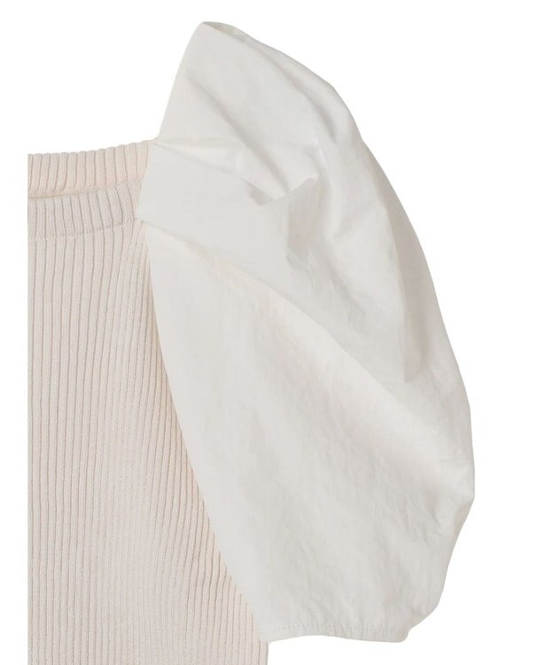 Green Parks ・ＡＮＤ　ＳＥＡＲＣＨ　布帛スリーブニットプルオーバー Off White