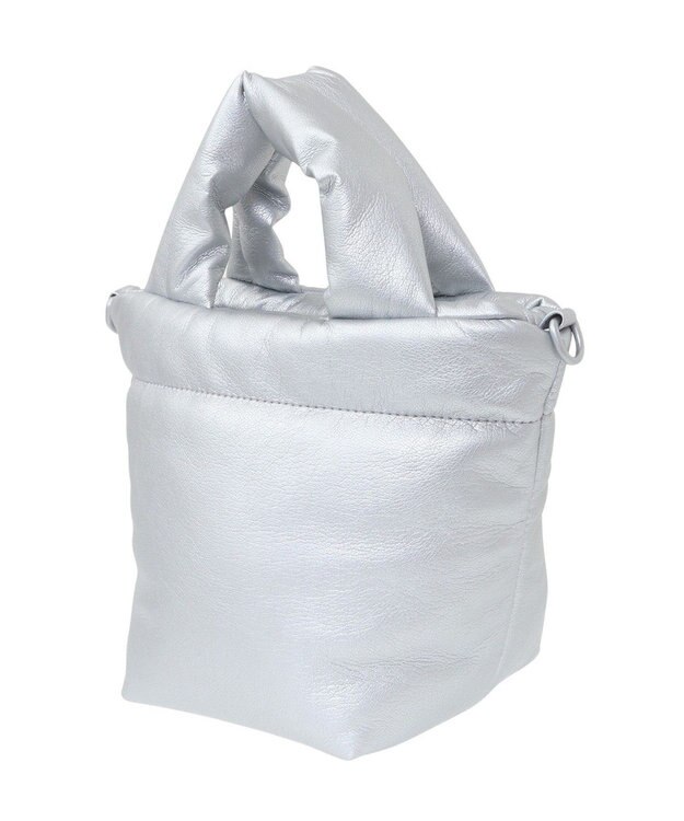 Green Parks ・ｃａｃｈｅ　ｃａｃｈｅポーチ付パフィ２ｗａｙバッ Silver