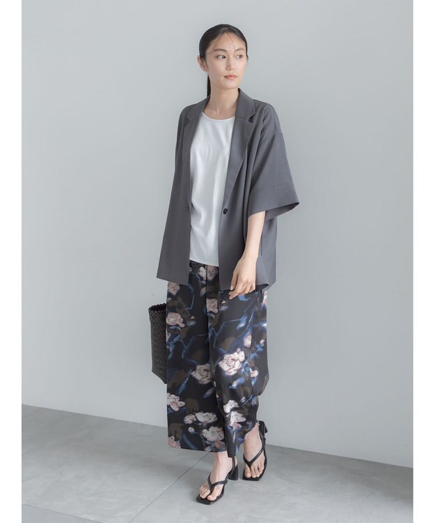 Te chichi アソートプリントイージーパンツ《2026 SUMMER LOOK item》 ブラック