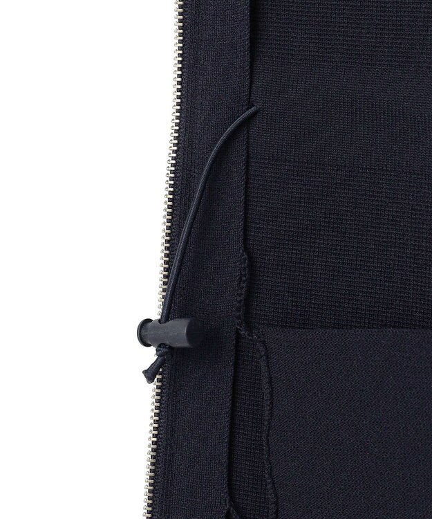 UNFILO 【セレモニー】BEAUTY FORM KNIT ZIPジレ ネイビー