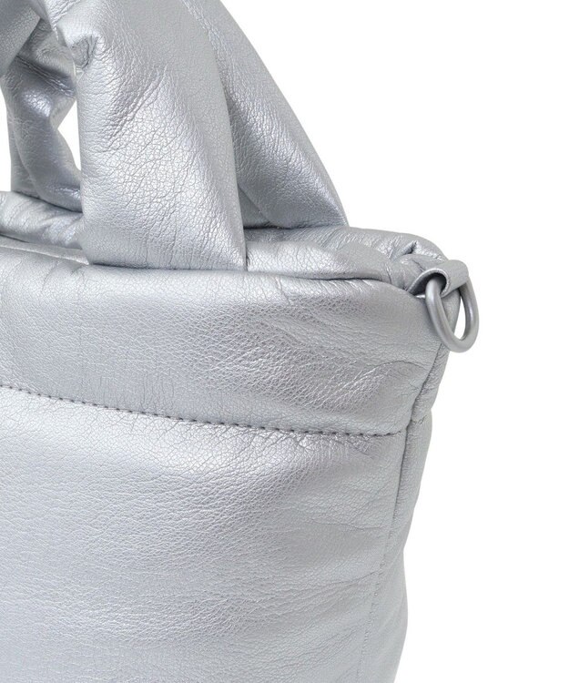 Green Parks ・ｃａｃｈｅ　ｃａｃｈｅポーチ付パフィ２ｗａｙバッ Silver