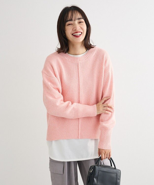 Green Parks こなれ主役ニットプルオーバー Pink