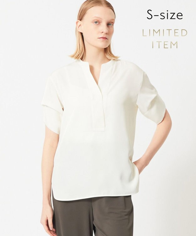 BEIGE， 【WEB＆一部店舗限定・S-size】GRANIUM / ブラウス Ecru
