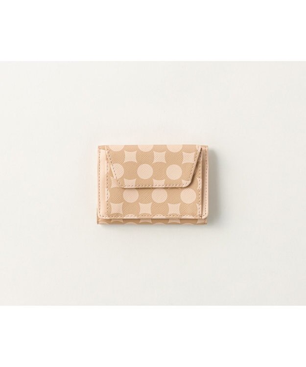 MIYABIYA La quoh with kirakaracho 南蛮七宝 プリントレザー ミニウォレット 鴇色(ピンク)