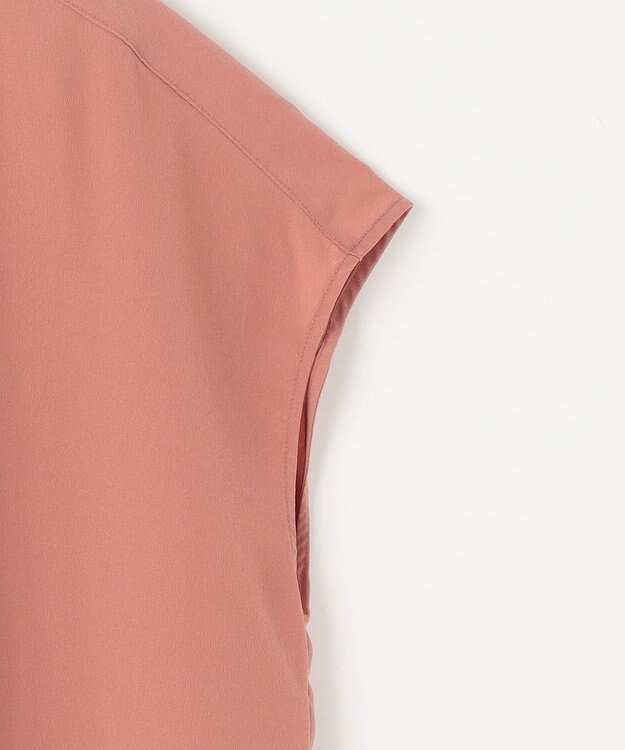 ANY 【洗濯機可】バックプリーツブラウス コーラル