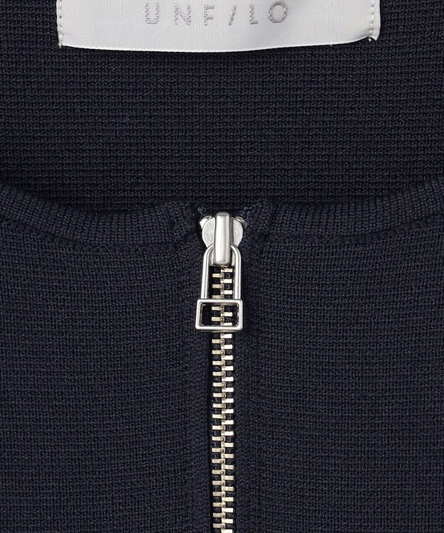 UNFILO 【セレモニー】BEAUTY FORM KNIT ZIPジレ ネイビー
