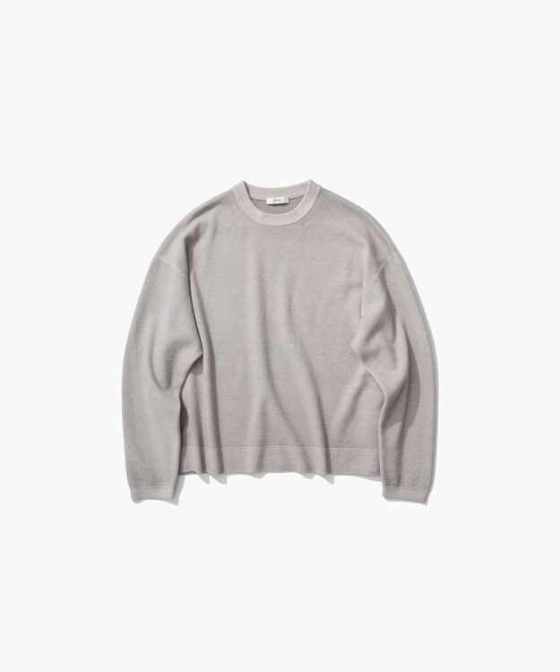 ATON VINTAGE KNIT | クルーネックセーター BEIGE