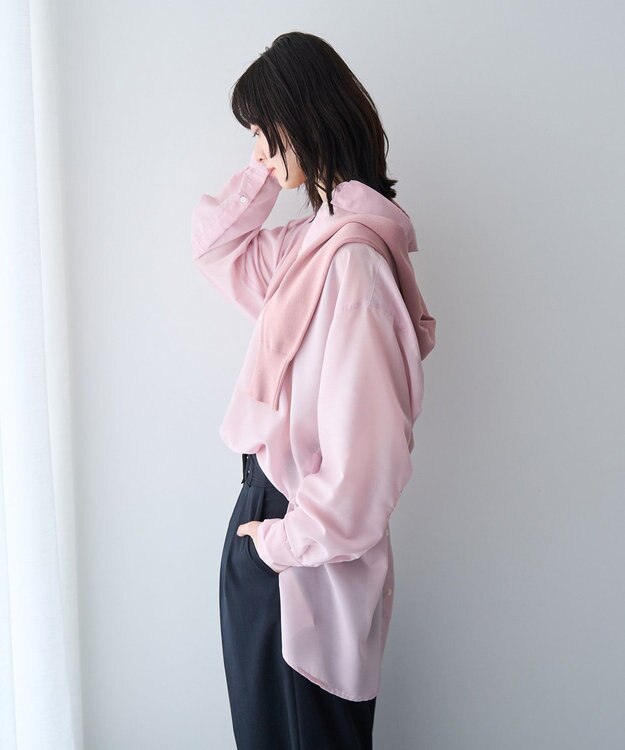 YECCA VECCA バック釦シアーシャツ Pink