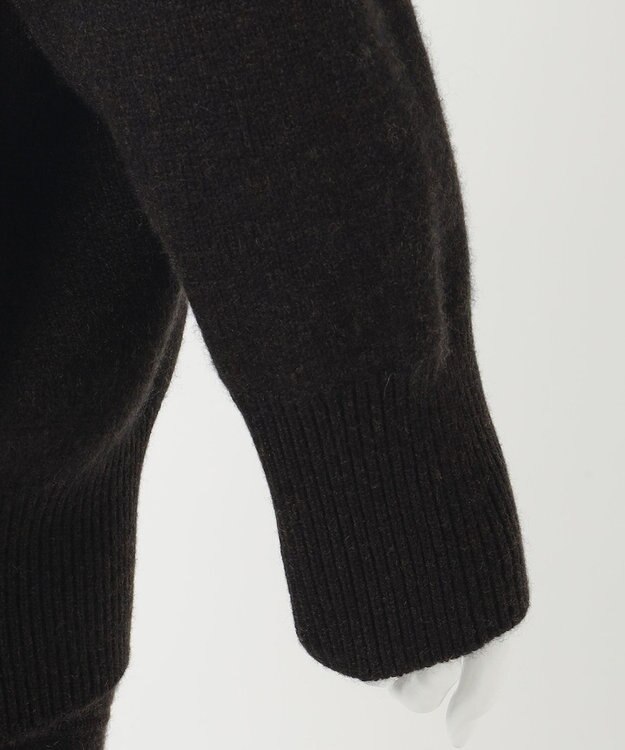 23区 【R(アール)】カシミヤブレンド ロールネックニット ダークブラウン系