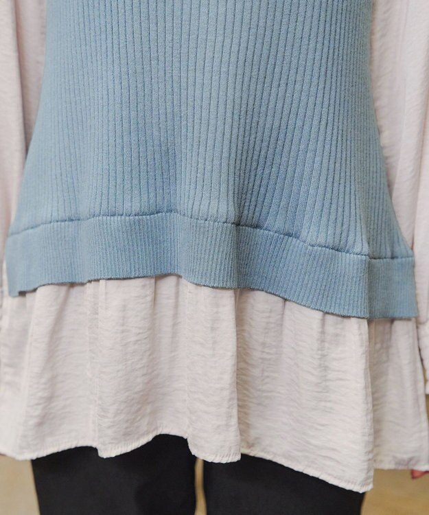 Tiaclasse ベストドッキングトップス ブルー×グレー